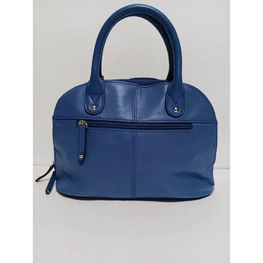 Tignanello Blue Leather Women's Hand Bag Purse 7